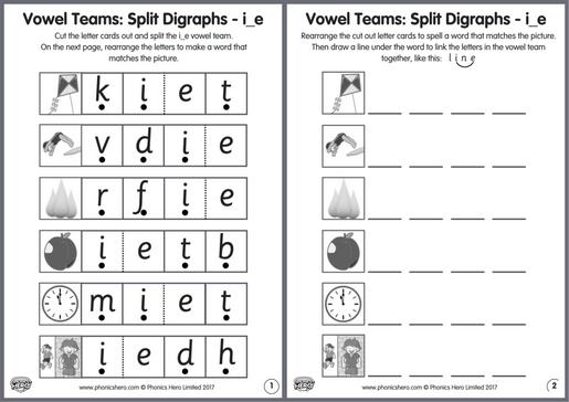 Vowel Digraphs Chart